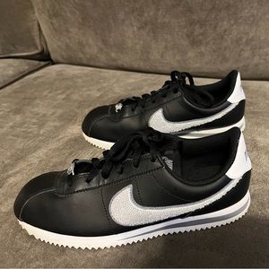 Nike Cortez Sneakers with Fuzzy Swoosh.  Great shape and barely worn.